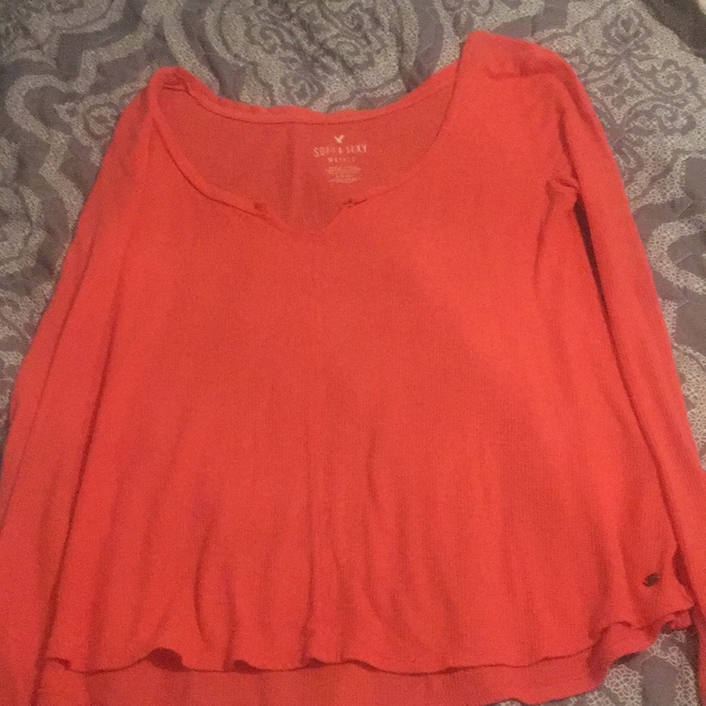 American Eagle waffle knit top